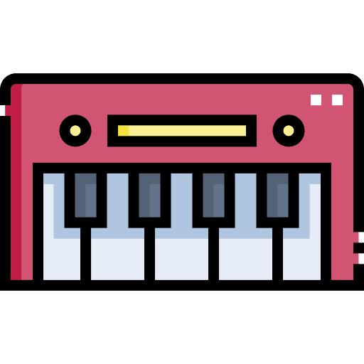Piano instrument audio sound icon