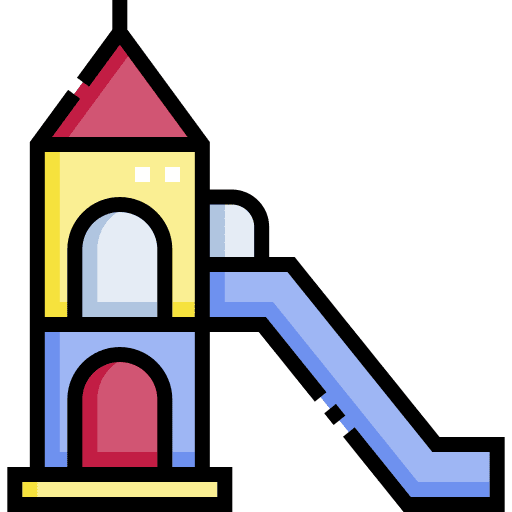 Playground slider entertainment amusement park icon