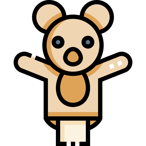 Puppet toy fluffy animal icon Puppet toy fluffy animal icon