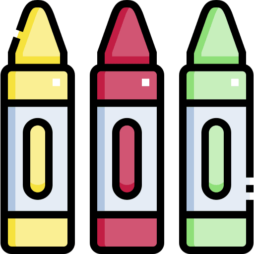 Crayons kid and baby stationery education icon Crayons kid and baby stationery education icon
