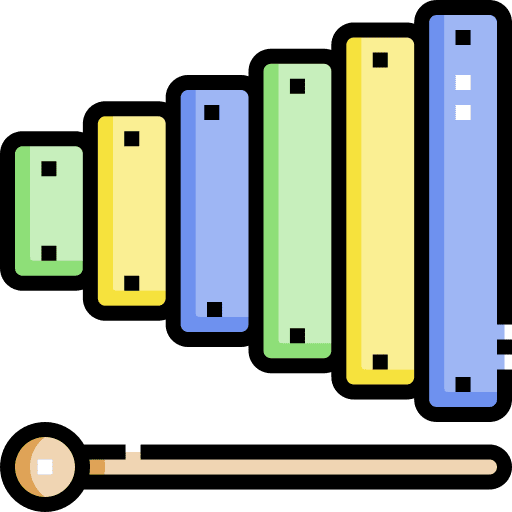 Xylophone music and multimedia orchestra percussion instrument icon Xylophone music and multimedia orchestra percussion instrument icon