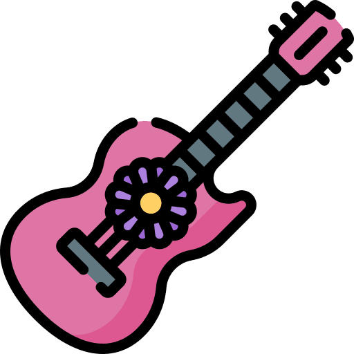 Guitar musical music hippie icon