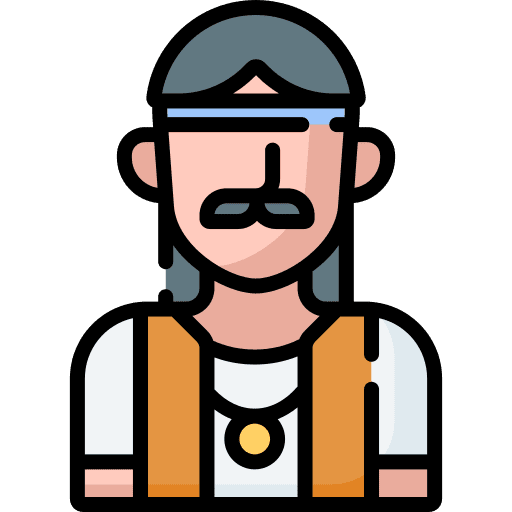 Hippie profile hippy people icon