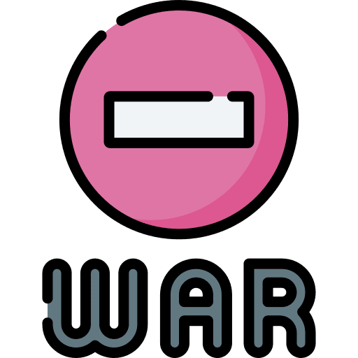 No war no war prohibition stop violence icon