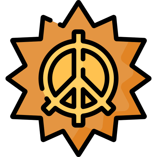 Peace sunny pacifism warm icon