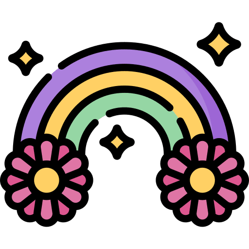 Rainbow fantasy cloud rainbow icon