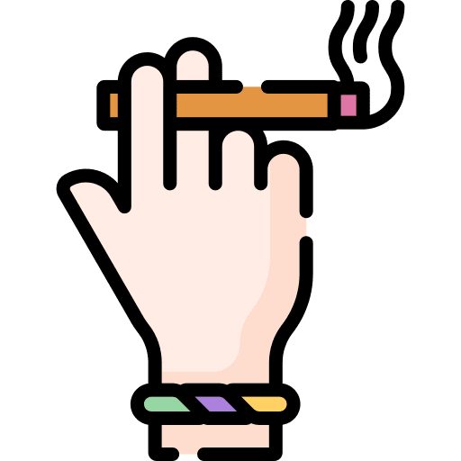 Smoking hand prohibition smoking icon