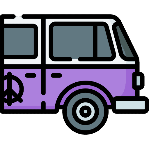 Van vehicle trailer peace icon