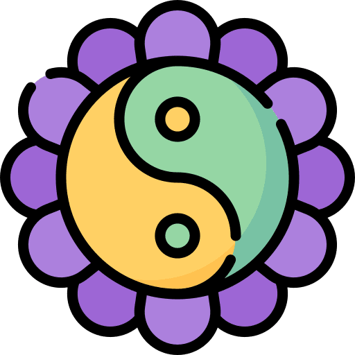 Yin yang signs taoism philosophy icon