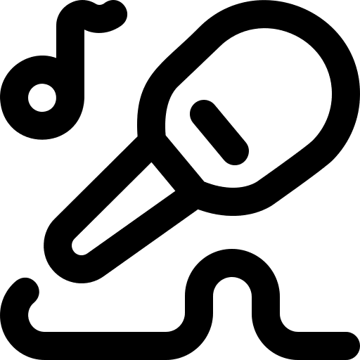 Karaoke music and multimedia electronics technology icon