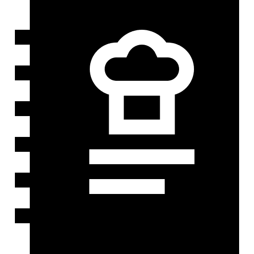 Cookbook recipe cooking chef icon