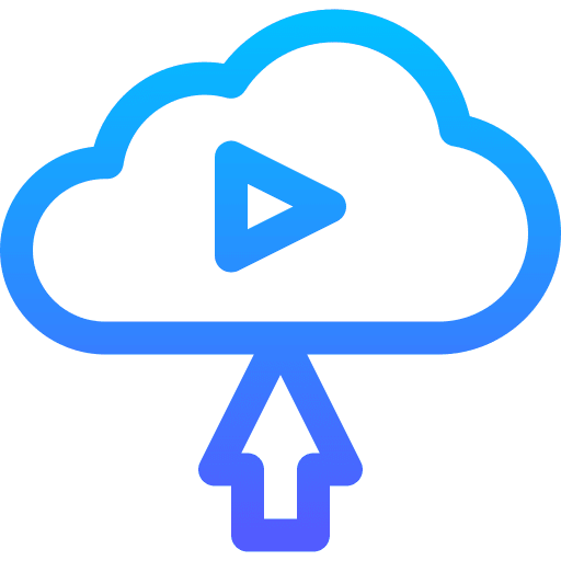 Upload music and multimedia cloud computing upload icon