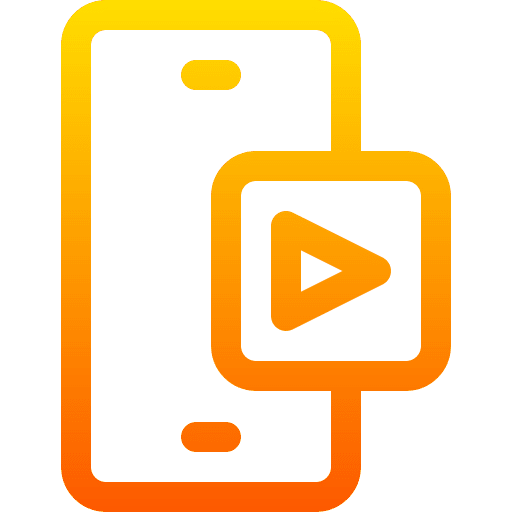 Video hand website technology icon Video hand website technology icon