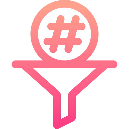 Filter filter hastag social media icon Filter filter hastag social media icon