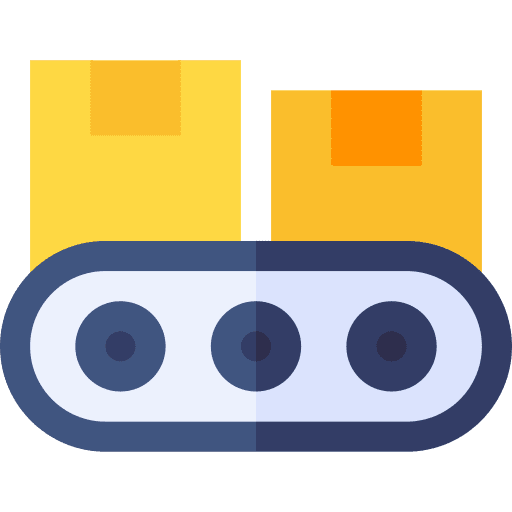 Conveyor package industry belt icon