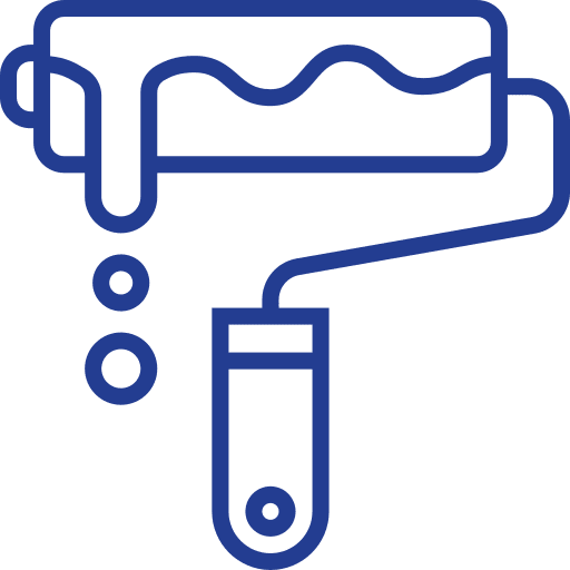 Paint brush edit tools art and design paint roller icon
