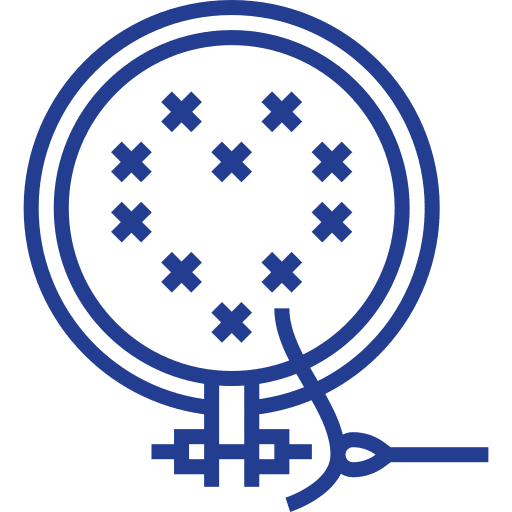 Cross stitch sewing needle cross stitch icon Cross stitch sewing needle cross stitch icon