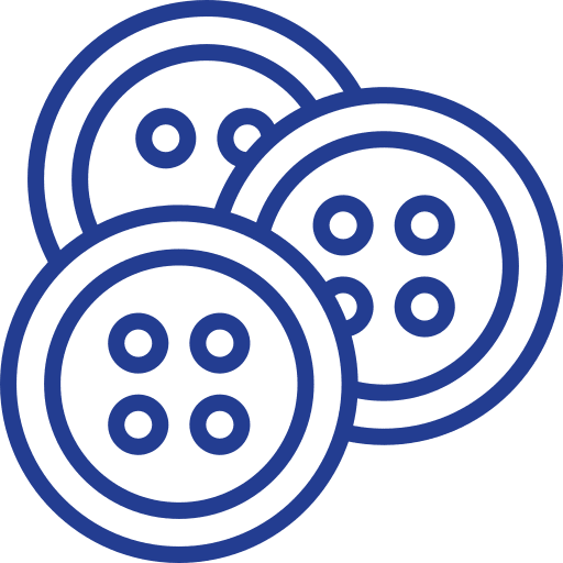 Button button handcraft tailoring icon Button button handcraft tailoring icon