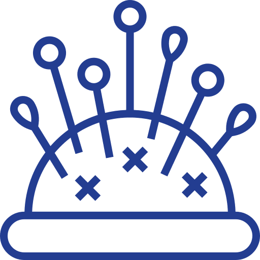 Pin cushion art and design sewing tailoring icon Pin cushion art and design sewing tailoring icon