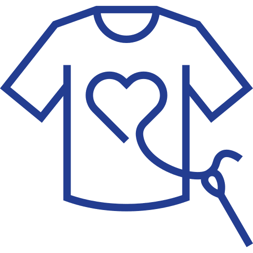 Shirt heart art and design needle icon Shirt heart art and design needle icon