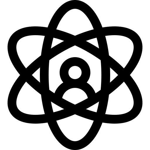 Atom atomic react physics icon