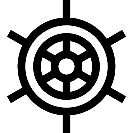 Helm marine boat travel icon