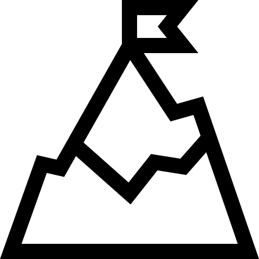 Mountain flag success goal icon