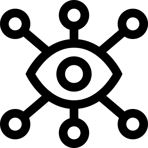 Vision dots connection networking icon
