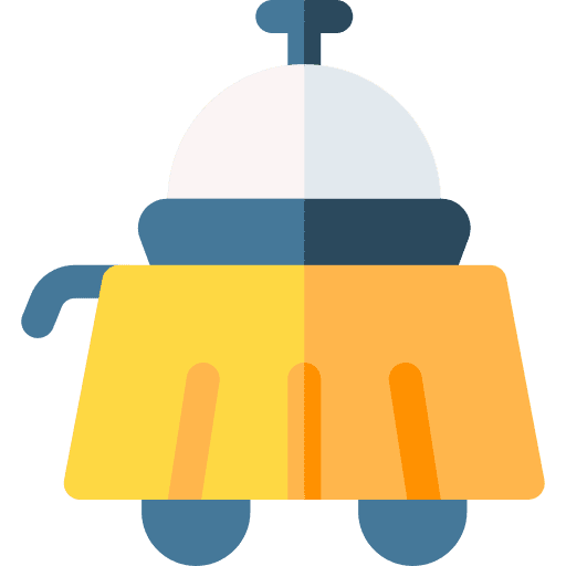 Room service covered food and restaurant cart icon Room service covered food and restaurant cart icon