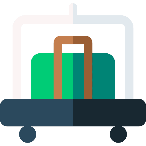 Luggage cart hotel suitcase travel icon Luggage cart hotel suitcase travel icon