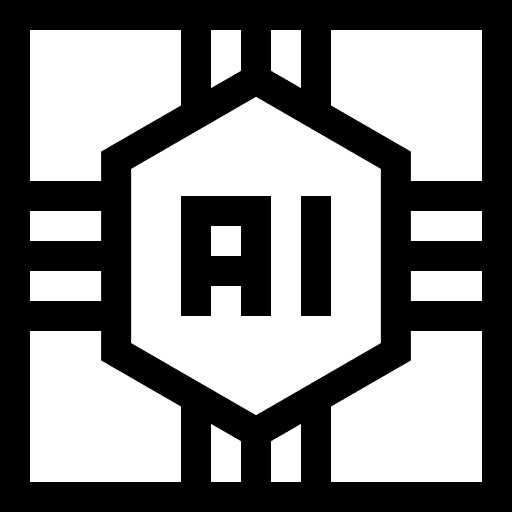 Artificial intelligence technology artificial intelligence processor icon Artificial intelligence technology artificial intelligence processor icon