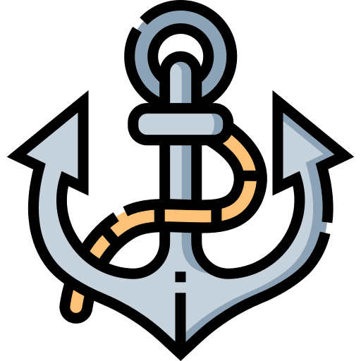 Anchor transportation boat ship icon