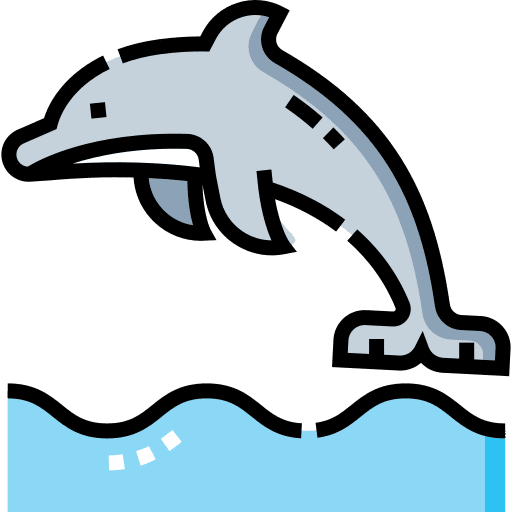Dolphin animals fish sea life icon Dolphin animals fish sea life icon