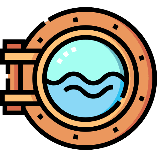 Porthole boat sailing transport icon Porthole boat sailing transport icon