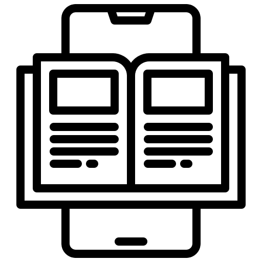 Book electronics mobile digital book icon