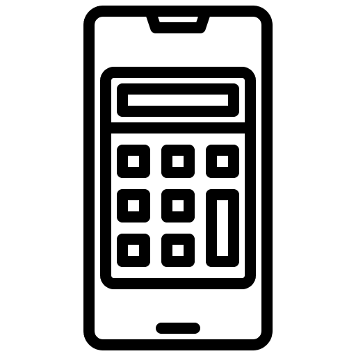 Calculator accounting electronic telephone icon
