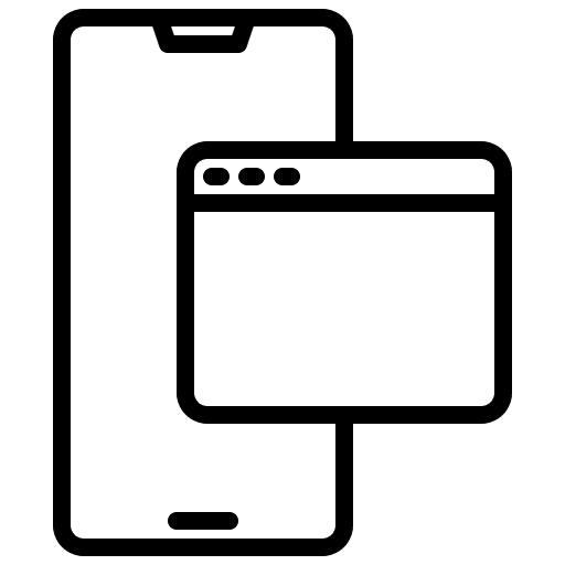 Browser electronics app smartphone icon Browser electronics app smartphone icon