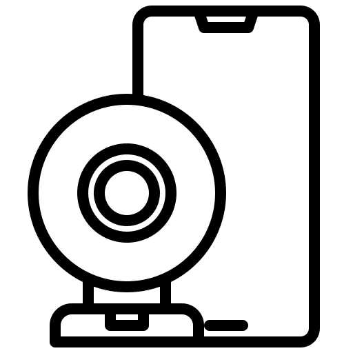 Cctv surveillance smartphone monitoring icon Cctv surveillance smartphone monitoring icon