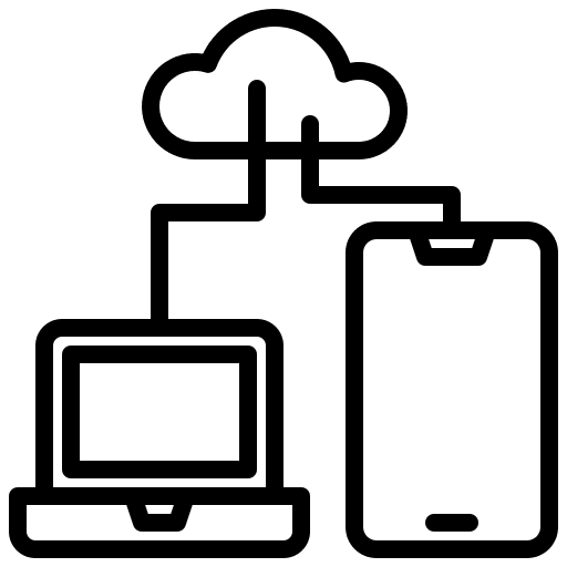 Cloud data ui cloud computing smartphone icon Cloud data ui cloud computing smartphone icon