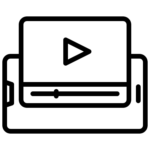 Video mobile video watch icon Video mobile video watch icon