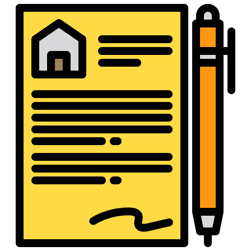 Contract files and folders contract house icon Contract files and folders contract house icon