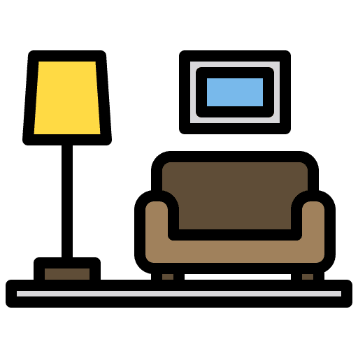 Living room rooms living real estate icon