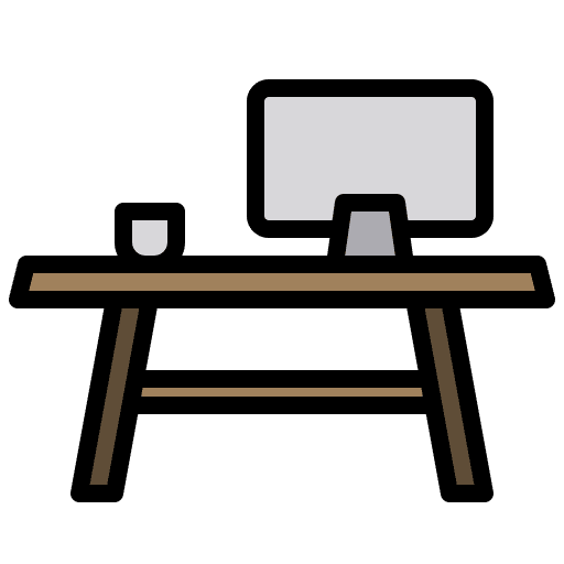 Table chair furniture and household workbench icon Table chair furniture and household workbench icon