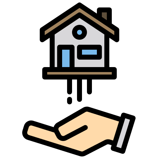 Home insurance protection hand icon Home insurance protection hand icon