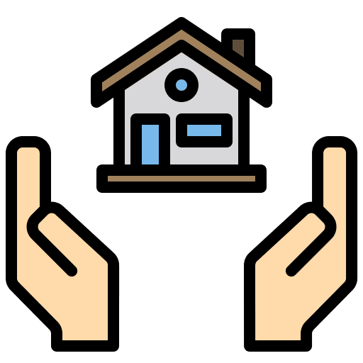 Property agency hands mortgage icon Property agency hands mortgage icon