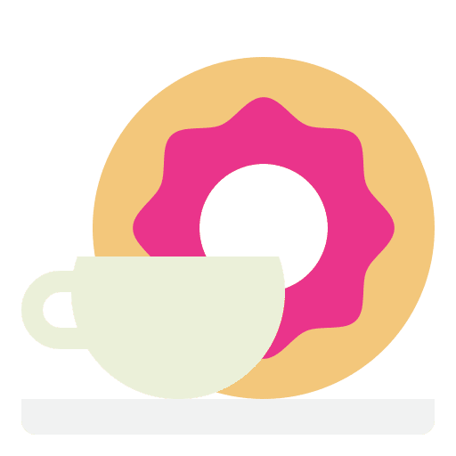 Donut restaurant cup breakfast icon Donut restaurant cup breakfast icon