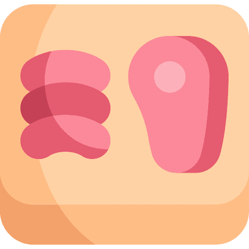 Meat barbecue raw meat sausages icon Meat barbecue raw meat sausages icon