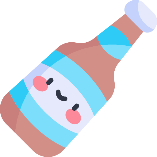 Beer bottle toast food bar icon Beer bottle toast food bar icon