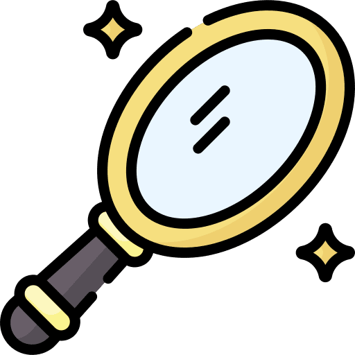 Magic mirror reflection magic mirror fairy tale icon