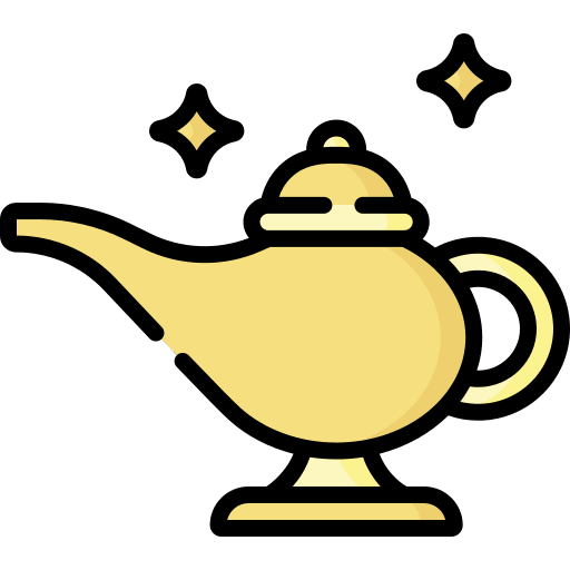 Magic lamp genius lamp magic icon Magic lamp genius lamp magic icon